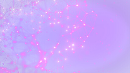 Obraz premium Abstract Network Connection Design in Vibrant Purple, plexus