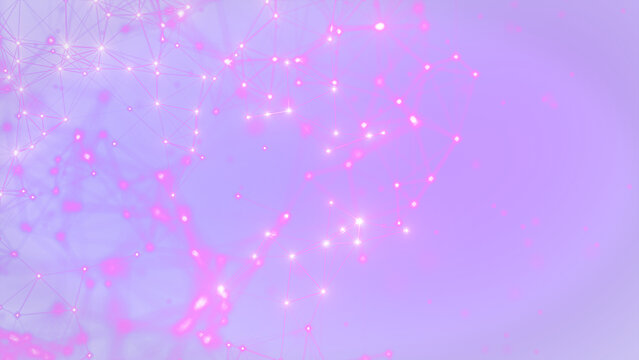 Abstract Network Connection Design in Vibrant Purple, plexus