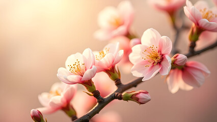 Obraz premium Delicate Bloom: Floral Springtime Harmony of Nature