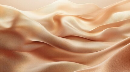 Fototapeta premium Graceful golden waves flowing across a delicate pastel brown background, forming a stylish and sophisticated design template.