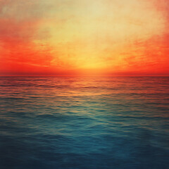 Obraz premium Serene Ocean Sunset with Vibrant Sky Reflection