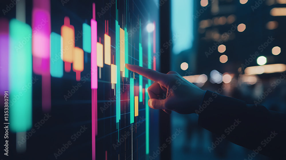 Poster interactive data visualization urban setting digital content evening environment close-up viewpoint 