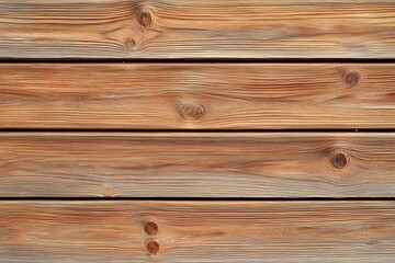 Naklejka premium Rustic wood planks texture background. Brown wooden boards with visible grain and knots