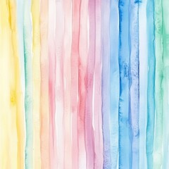 Pastel rainbow watercolor vertical stripes background (1)
