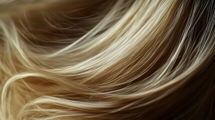 Fototapeta premium Blonde hair, wavy texture, close-up, sunlight, beauty