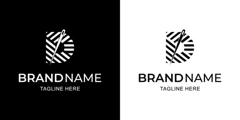 Creative Letter D Logo With Textile, Design Inspiration Illustration, Vector, Icon