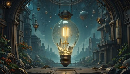 light bulb in the wall