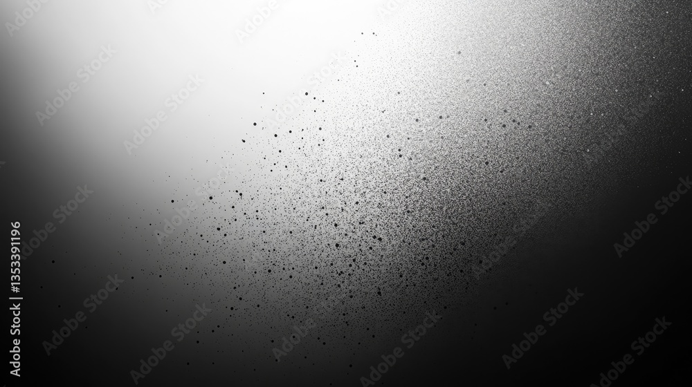 Poster abstract monochrome background with scattered particles creating a textured effect for artistic use