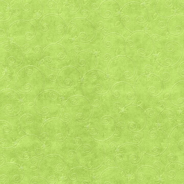 Fresh green textured ornamental background with subtle swirl patterns and soft paper-like grain. Ideal for eco designs, wallpapers, stationery, packaging, invitations, and elegant decorative projects.