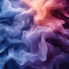 Obraz premium Abstract swirling colorful smoke, dark background, design element