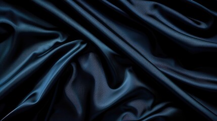 Fototapeta premium Elegant flowing satin fabric in various shades of blue