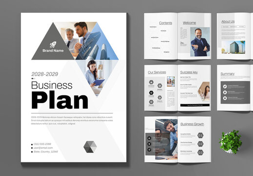 Clean And Organized Business Plan Template Layout