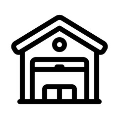Warehouse Line Icon. Single icon, line vector icon