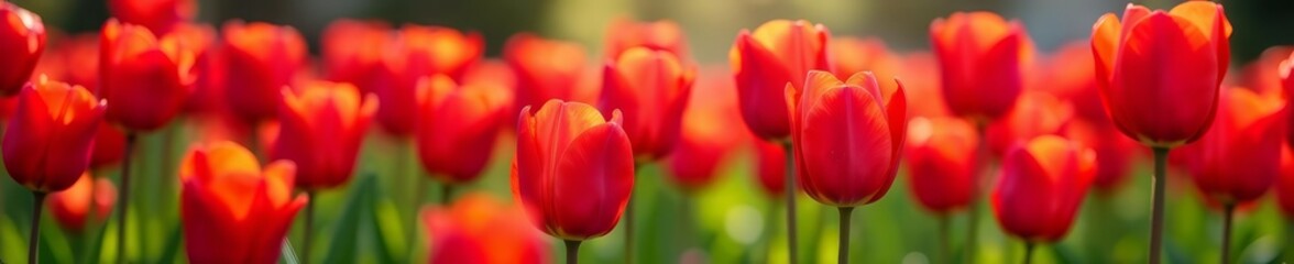 Beautiful array of red tulip flowers creating a stunning backdrop, floral, red, backdrop