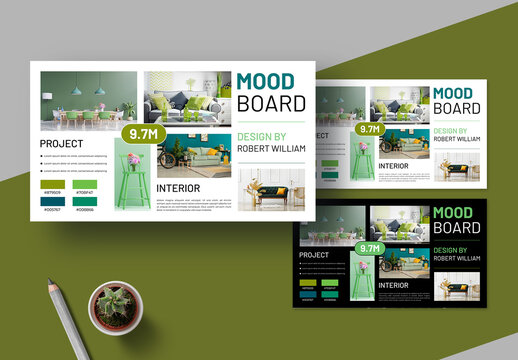 Modern Interior Mood Board Design Layout