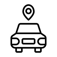 GPS Navigation Vector Line Icon Design