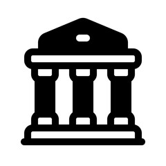 Museum Glyph Icon. Single icon, glyph vector icon