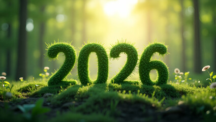 2026 New Year: Top View of Nature for Sustainable Development Goals