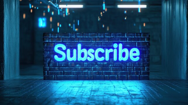 Dynamic animated "Subscribe" text with long exposure light trails, perfect for YouTube video outros