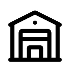 Warehouse Simple Line Icon. Single icon, line vector icon