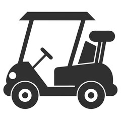 golf cart  silhouette vector illustration