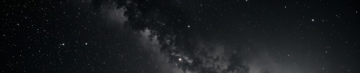 Fototapeta premium Black and white starry night sky background with constellation shapes, astronomy, celestial