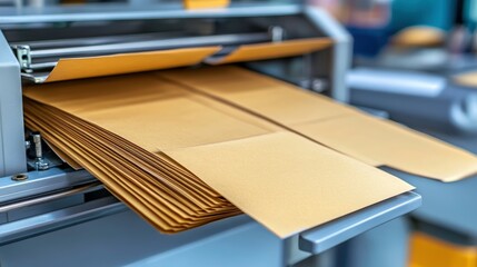 Mail Sorting Machine in Action with Blank Envelopes