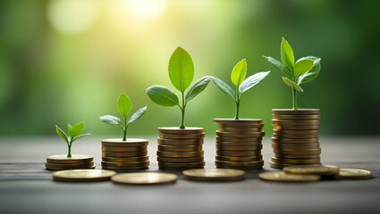Maximize Your Returns: Explore Sustainable Investment Strategies in Renewable Energy with ESG Insights and Growth Graphs - Stock Photo Concept for Green Investors
