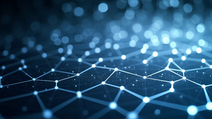 Obraz premium Design stark hex line meshes subtle glows isolated white areas projecting advanced geometry for corporate or tech branding concept as Hex line meshes unify subtle glows bold white compartments ensure 