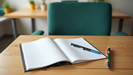 School Stationery Arranged on Wooden Table: Essential Learning Tools for Academic Success