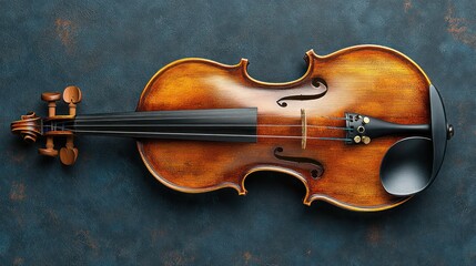 Vintage Violin on Dark Background