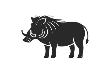 Warthog silhouette vector illustration
