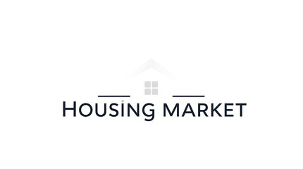 Simple housing market logo design.