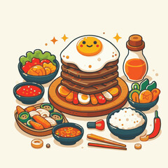 food, chicken, meal, dish, korean, asian, dak, korea, galbi, delicious, healthy, cuisine, restaurant, asia, dinner, sauce, hot, plate, vegetable, oriental, spicy, cabbage, stir, tasty, cooked, gochuja
