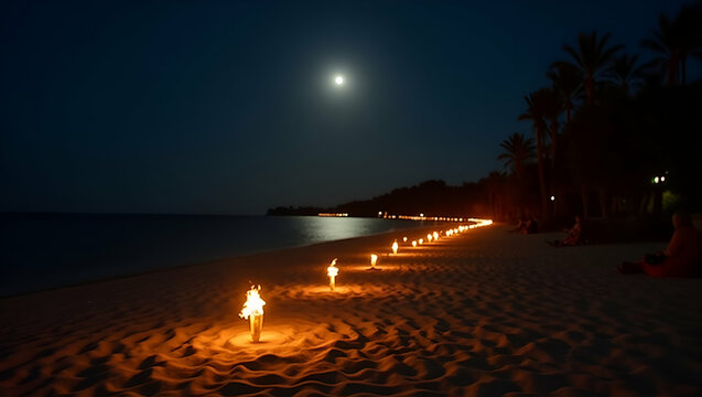 Enchanting Moonlit Beach Walk with Torches: A Magical Evening Leading to a Surprise Cocktail Tasting Event for a Festive Atmosphere - Experience the Charm of Coastal Nights!