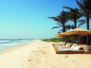 Obraz premium Beach Resort Relaxation.