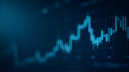Flat View of Stock Market Expansion: Business Investment Insights with Digital Financial Charts