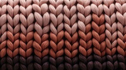 Zoomed-in shot of a chunky knitted wool fabric featuring its dense texture and unique weave