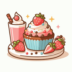 dessert, food, delicious, sweet, chocolate, cake, background, fruit, isolated, cream, bakery, gourmet, snack, celebration, vintage, colorful, decoration, pastry, restaurant, vector, summer, fresh, ico