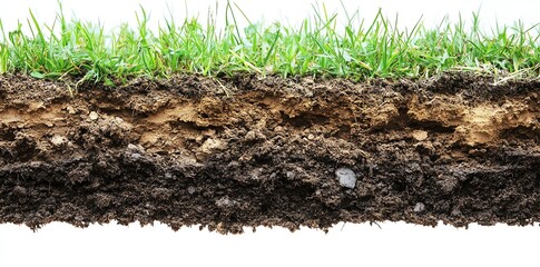 Grass and Soil Cross-Section: A Realistic Nature Study