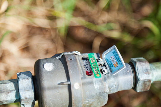 Numbers on water meter for home