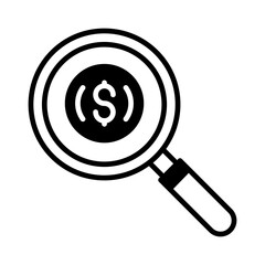 Searching money icon