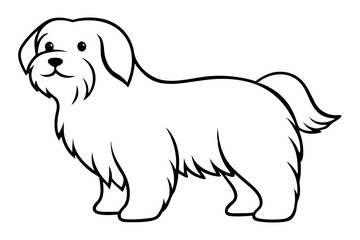Maltese Dog silhouette vector illustration