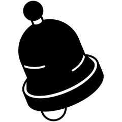 Naklejka premium School Bell isometric 3D glyph icon, mini illustration. use for modern concept, print, UI, UX kit, web and app development. Vector EPS 10, related to learning and education, science