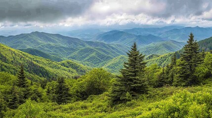 Obraz premium Breathtaking Overlook Views from National Park