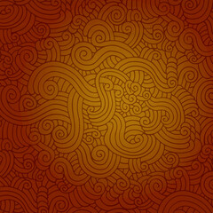 Floral ornament with swirl pattern, seamless paper  fabric