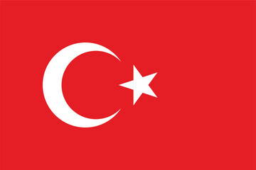 Vector flag of Turkey.