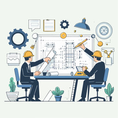 drafting vector illustration