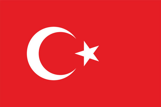 Vector flag of Turkey.