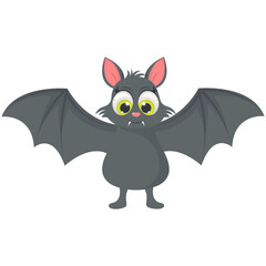 Cute Baby Bat Character with Cartoon Design Concept. Vector Illustration.